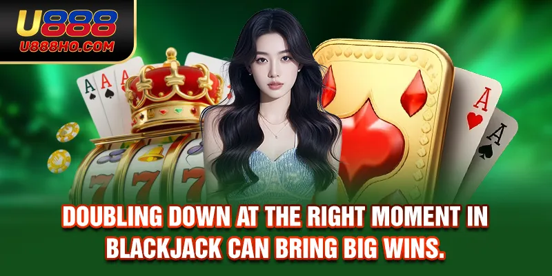 Doubling down at the right moment in Blackjack can bring big wins
