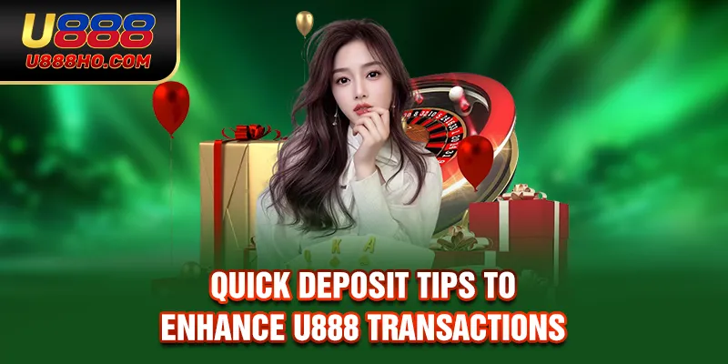 Quick deposit tips to enhance U888 transactions