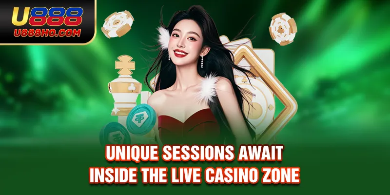 Unique sessions await inside the live casino zone